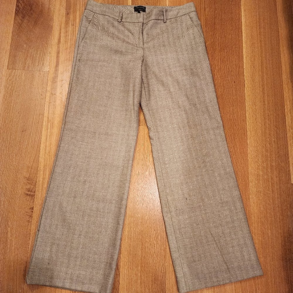 The Limited Cassidy Fit Beige & Brown Striped Pants - Sz 12